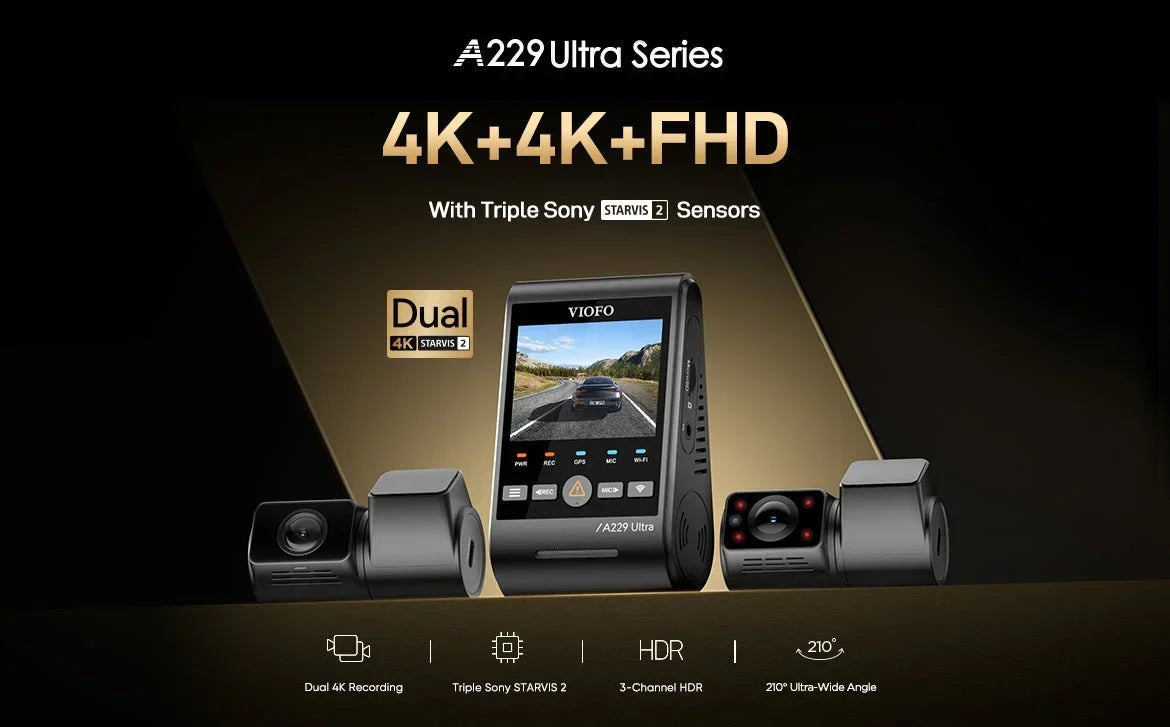 Meet the VIOFO A229 Ultra Series: VIOFO's First Dual 4K Dashcam