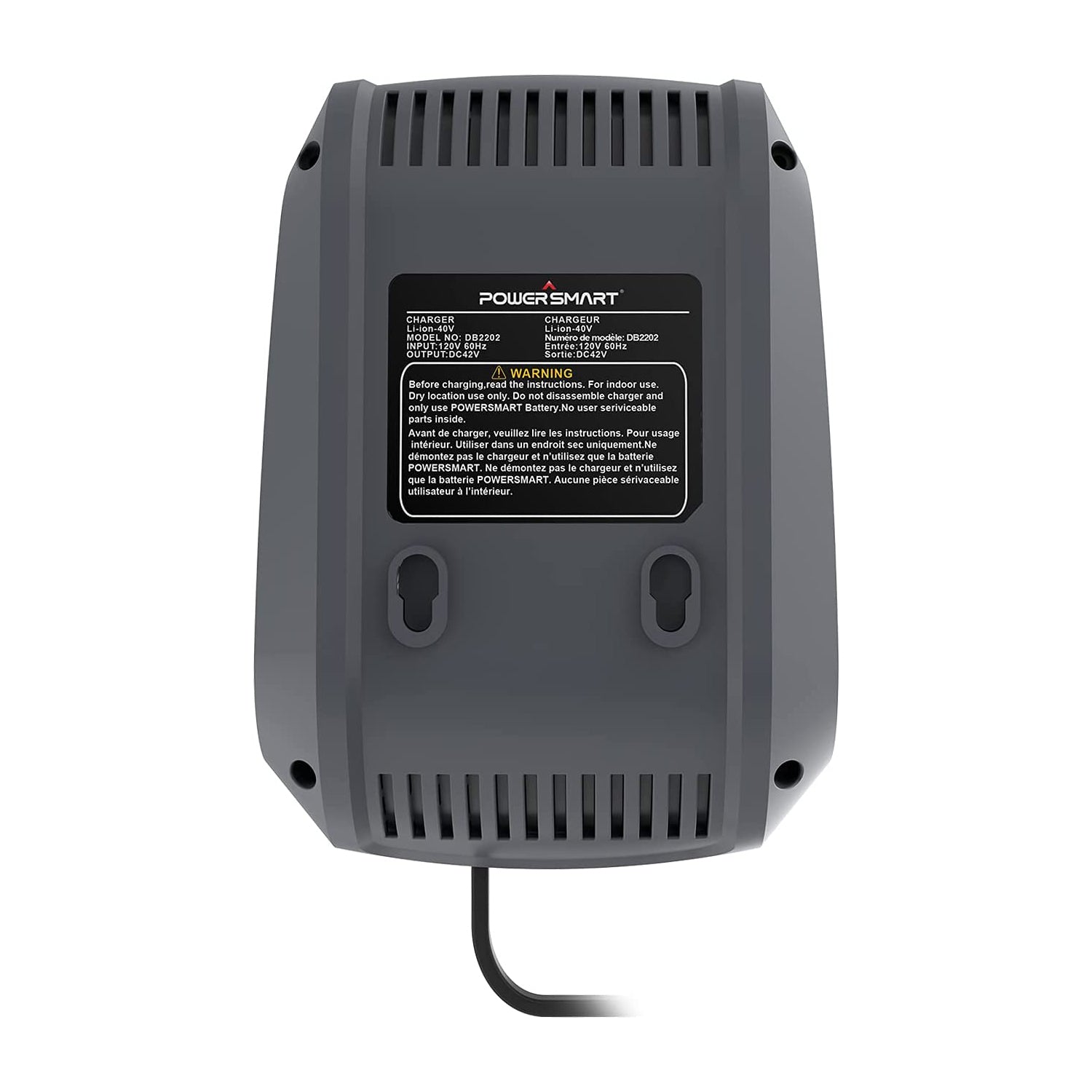 PowerSmart DB2202 40V 4A Lithium Battery Charger | Compatible with All PowerSmart 40V Batteries