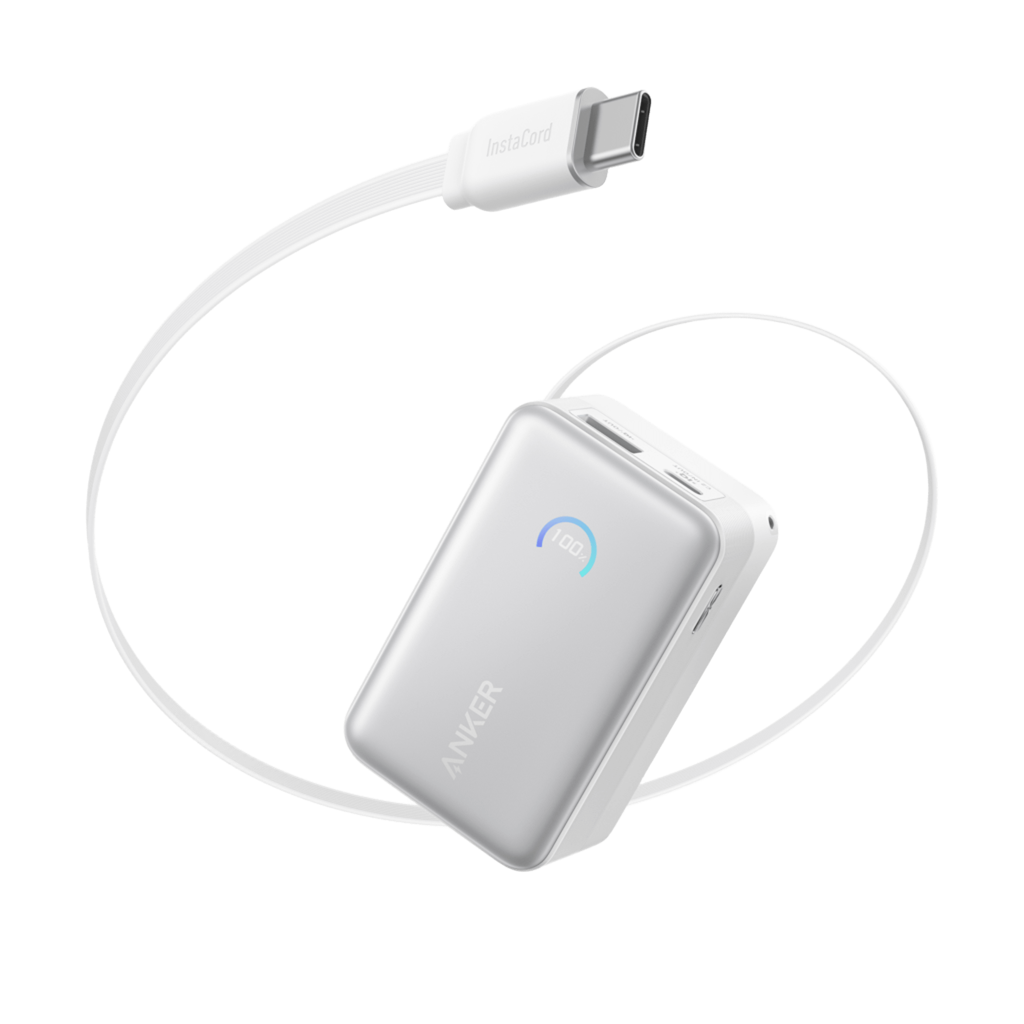 Anker Nano Power Bank (10,000mAh, 45W, Built-In Retractable USB-C Cable)