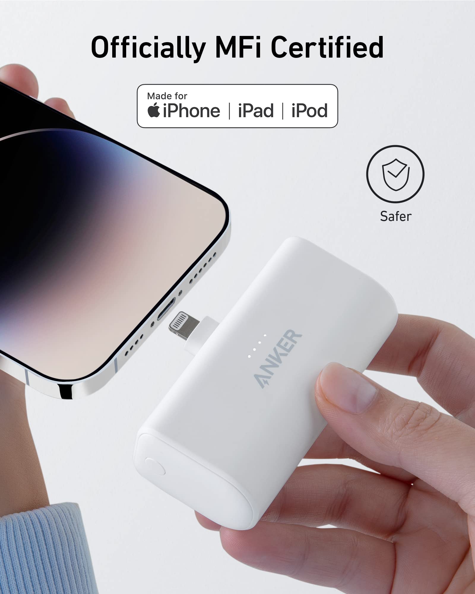 Anker Nano Power Bank 5,000mAh (12W, Built-In Lightning Connector)