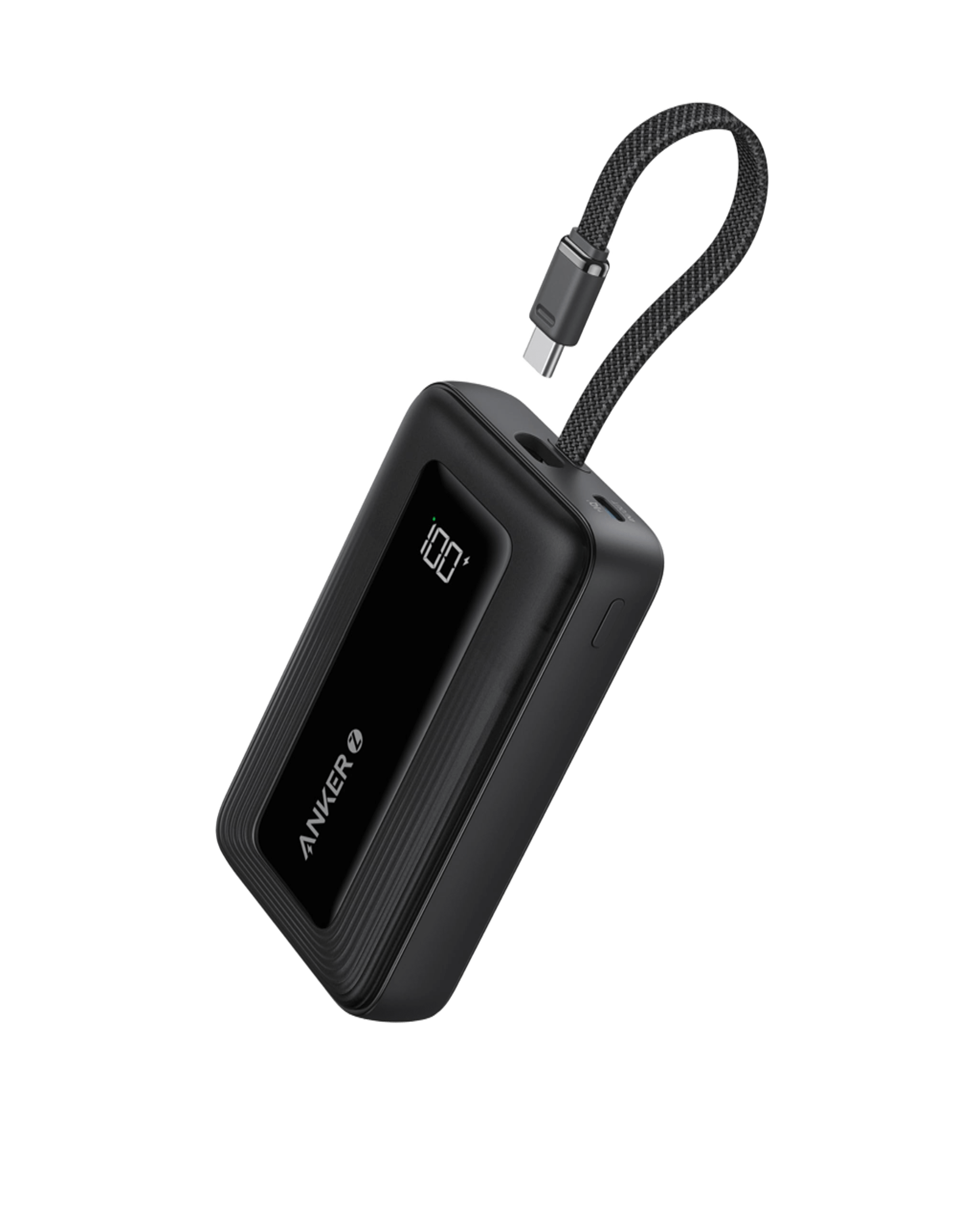 Anker Zolo 10,000mAh Power Bank – 30W Fast Charging with Built-In USB-C Cable