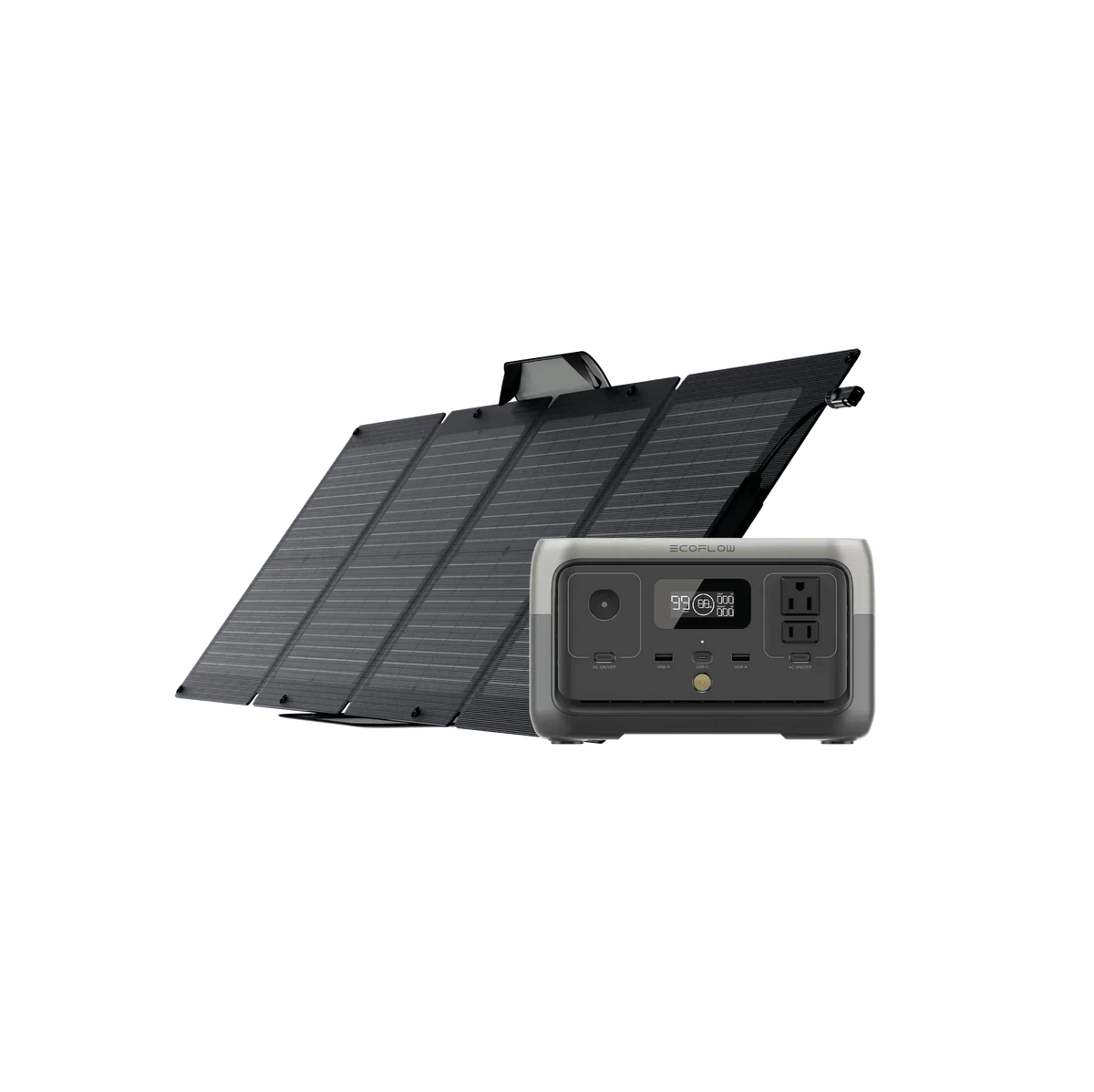EcoFlow RIVER 2 Portable Power Station + 110W Solar Panel Bundle