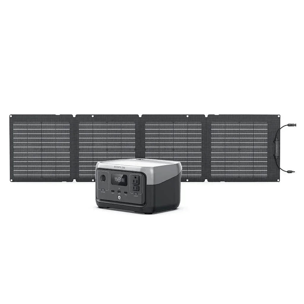 EcoFlow RIVER 2 Portable Power Station + 110W Solar Panel Bundle
