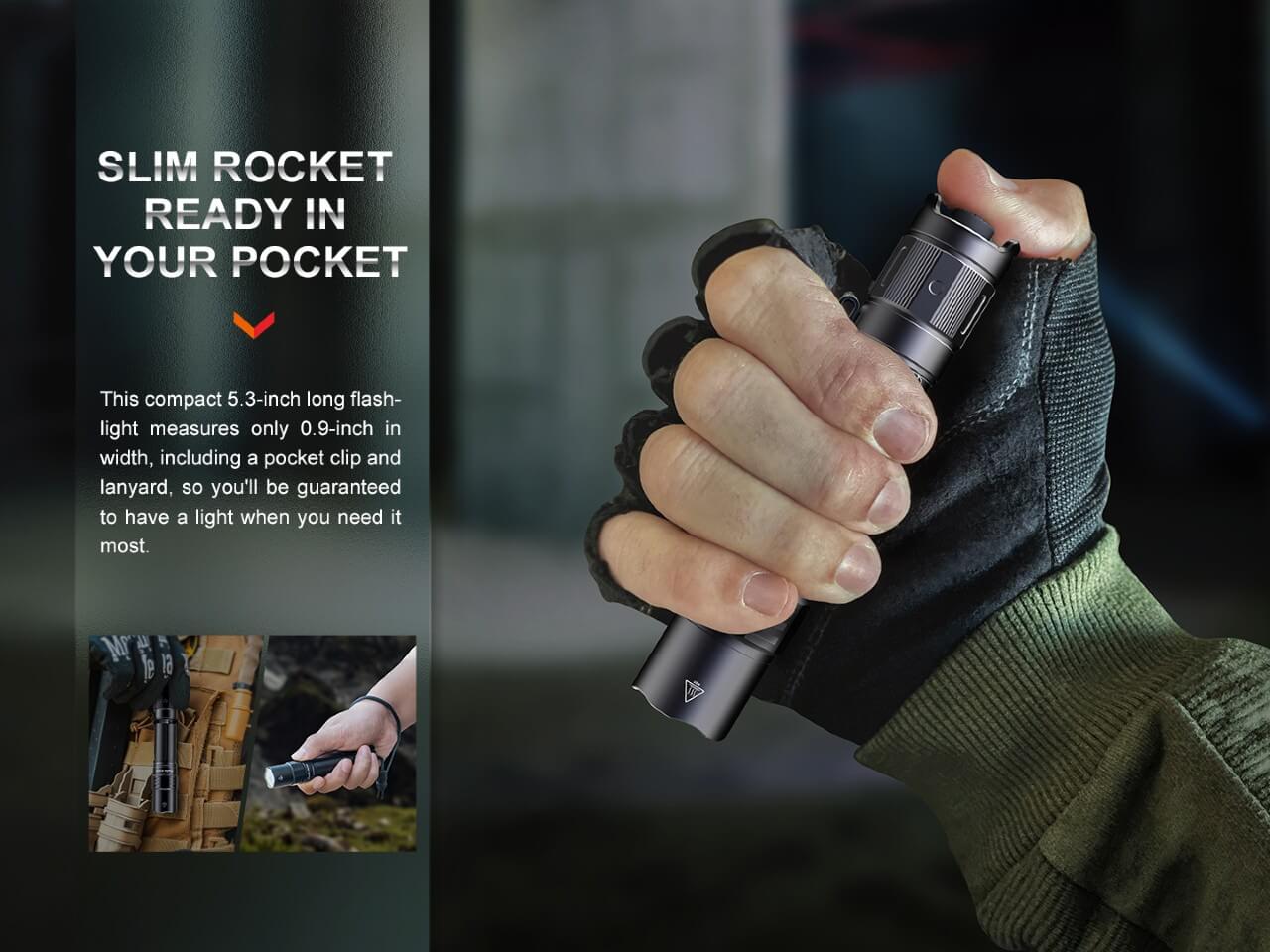 Fenix PD35R Rechargeable Tactical Flashlight | 1,700 Lumens, 1,100ft Beam, IP68