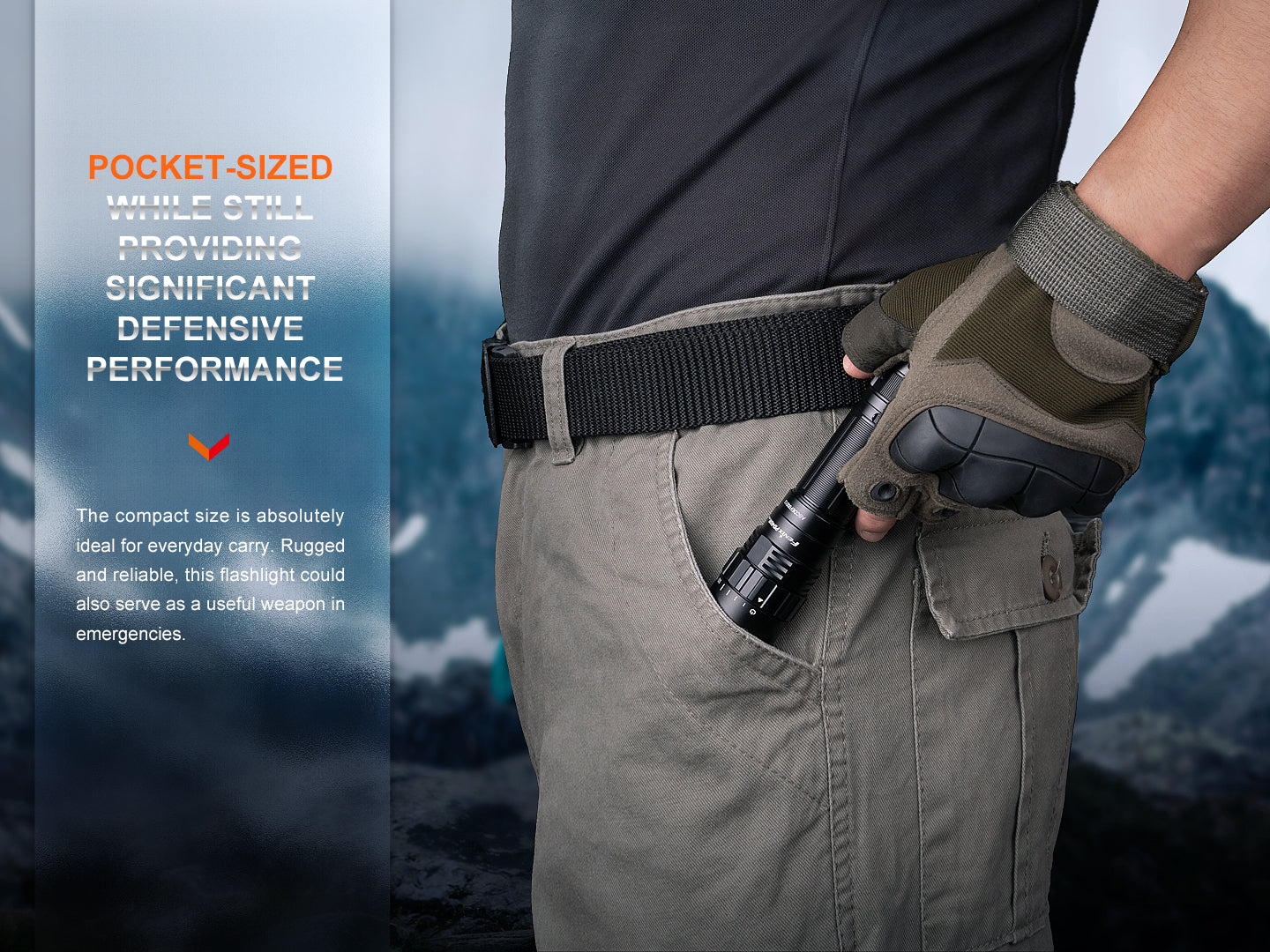 Fenix PD40R V3 Rechargeable Flashlight | 3,000 Lumens, Rotary Switch, 1,640ft Beam