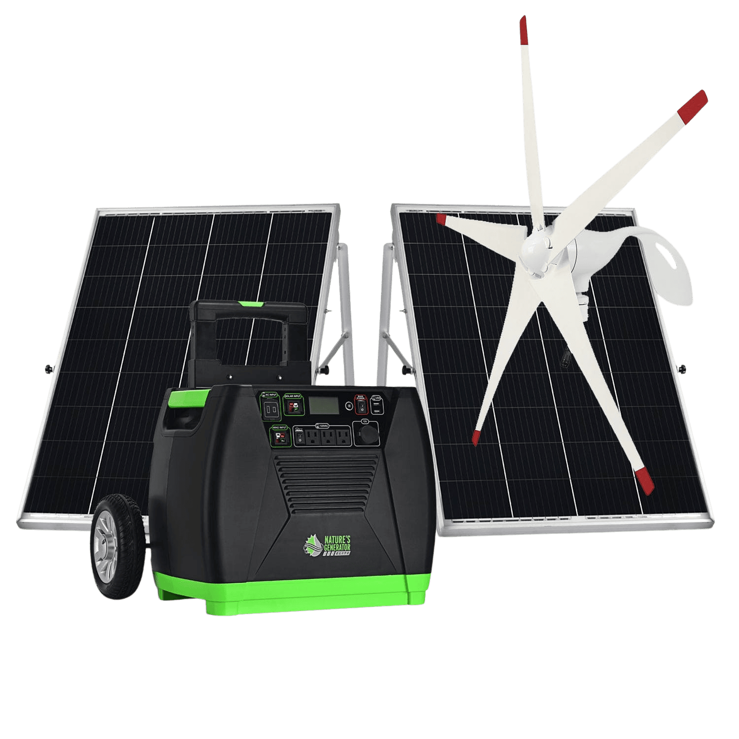 Nature's Generator Elite 3600W Solar + Wind Power System | Wind Turbine Included