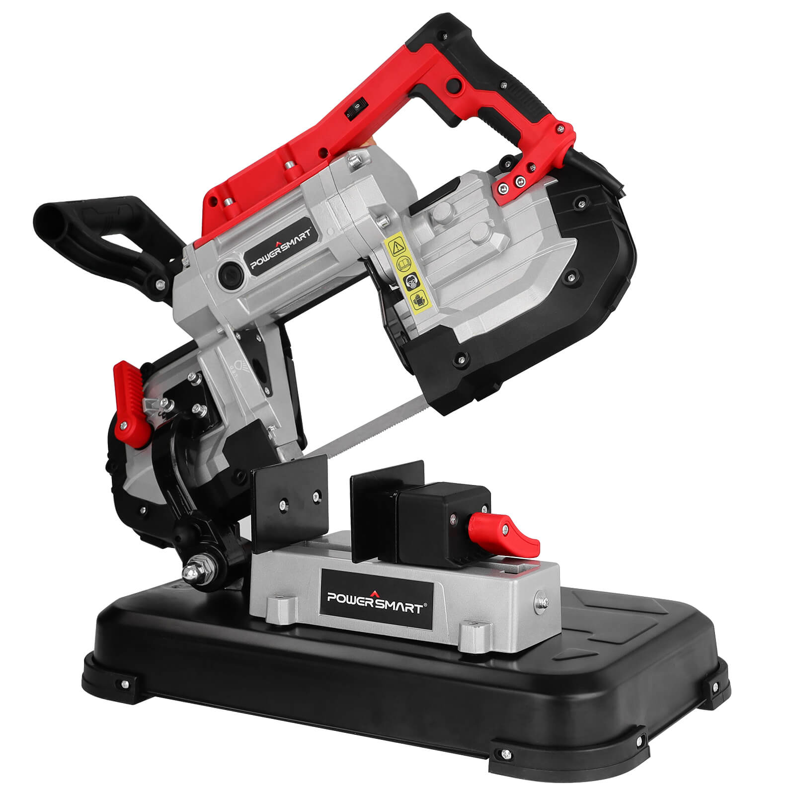 PowerSmart PS3051 Portable Band Saw | 10A, Variable Speed, 0–45° Bevel, Removable Base