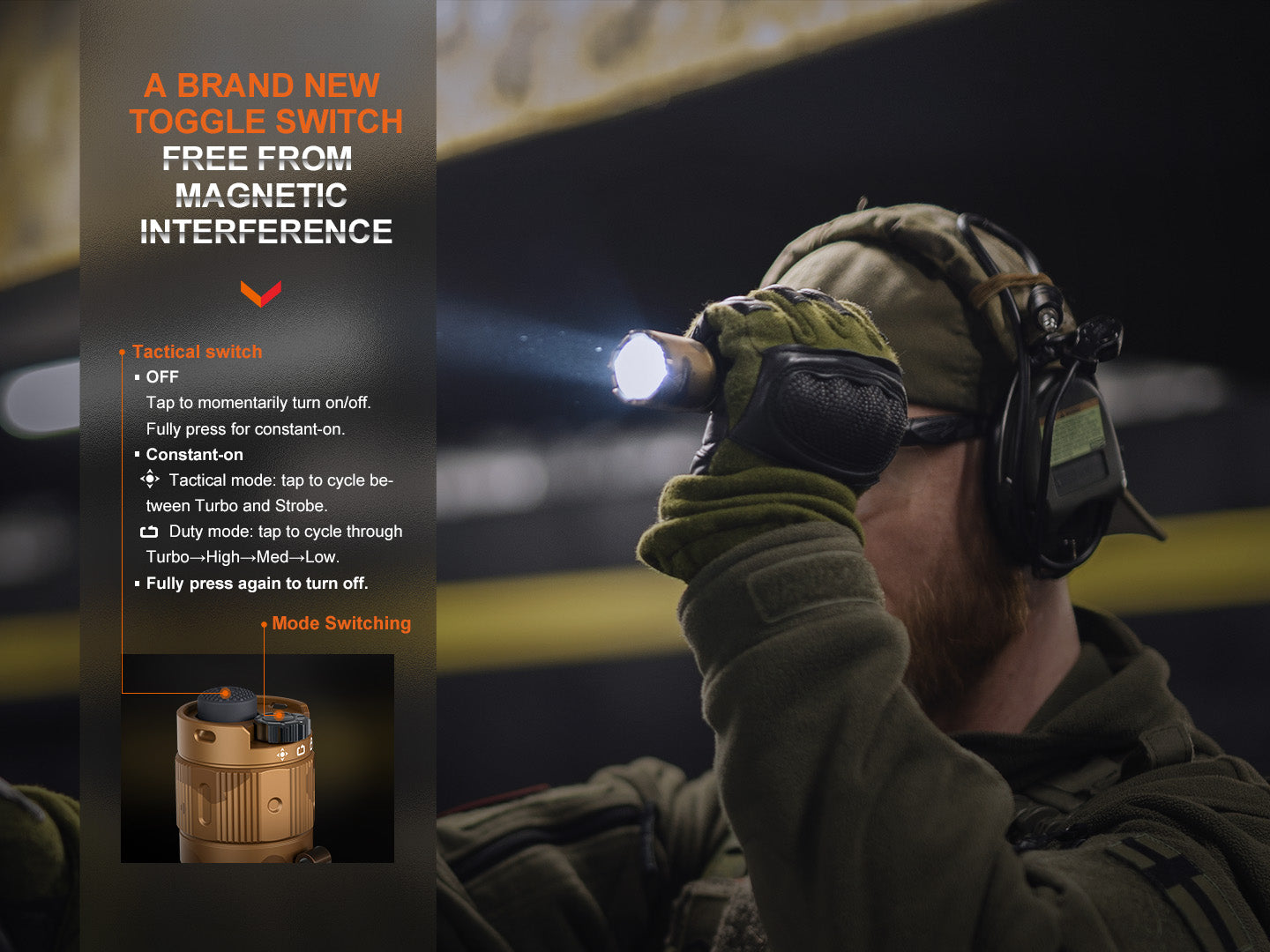 Fenix TK20R UE Tactical Flashlight | 2800 Lumens, 53,880 Candela, FlexiSensa, USB-C