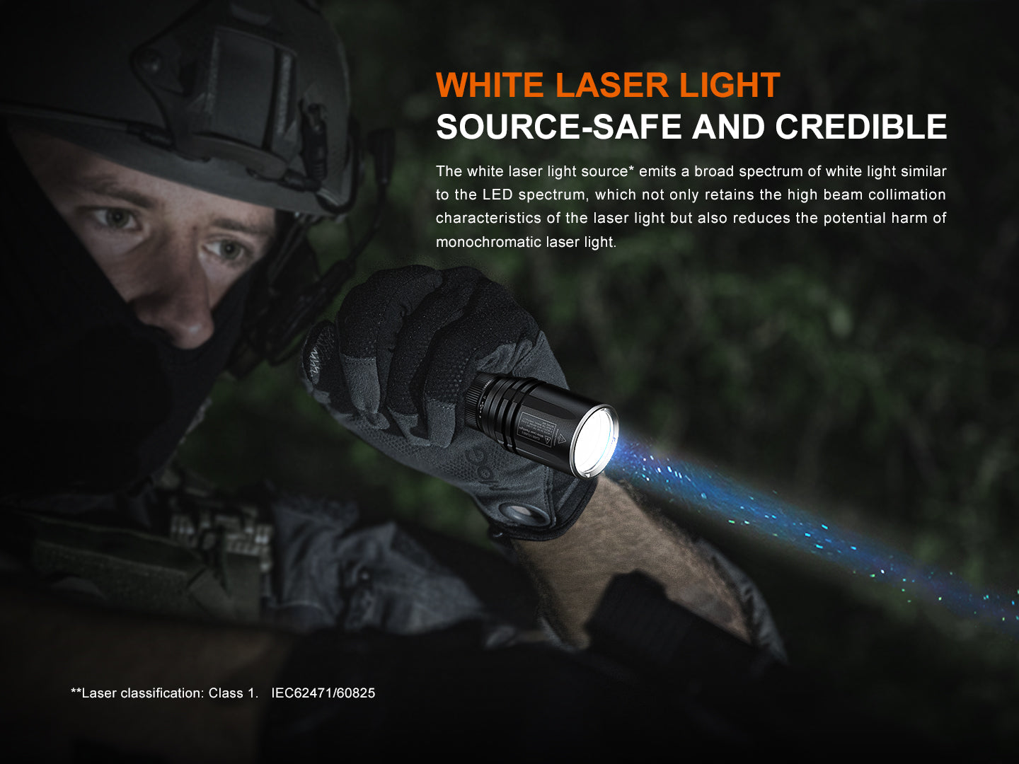 Fenix TK30R White Laser Flashlight | 1,500m Range, 9-Hour Runtime, USB-C, IP68