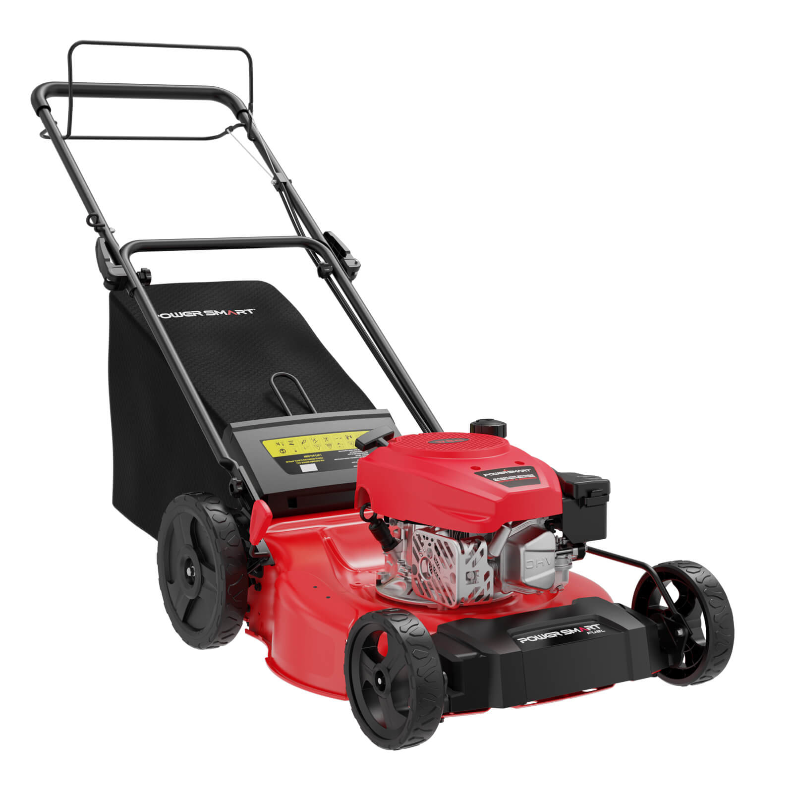 PowerSmart 21" 170cc OHV Self-Propelled Gas Lawn Mower | 3-in-1, 60L Bag, 10" Rear Wheels