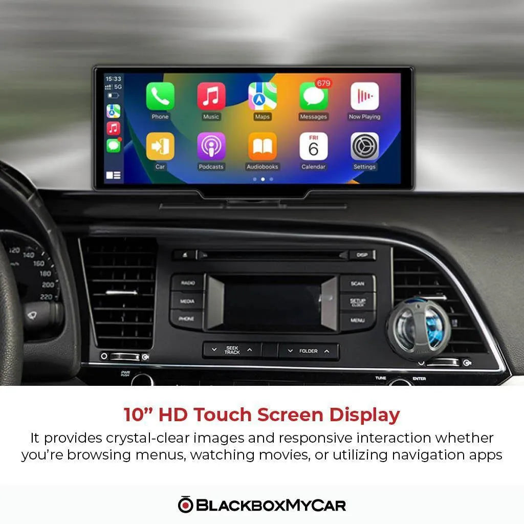 BlackboxMyCar S-Drive 10" CarPlay & Android Auto Display with Dash Cam