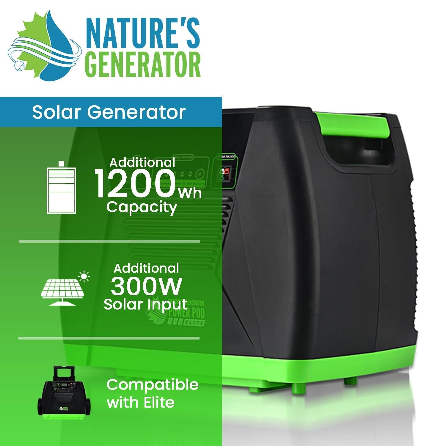 Nature's Generator Elite Power Pod | 1200Wh Expansion Battery for Elite Systems